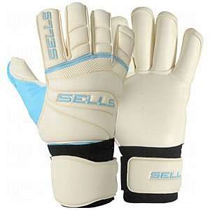  Sells Youth Wrap Axis Clone Goalie Gloves White/Black/Aqua 