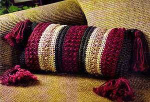 ELEGANT Richly Textured Pillow/Decor/Crochet Pattern  