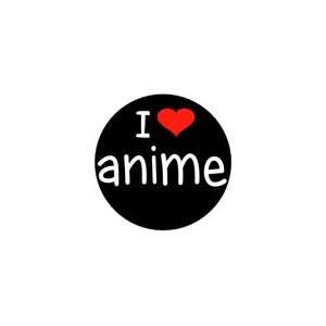  I LOVE ANIME Pinback Button 1.25 pin / badge Heart Manga 