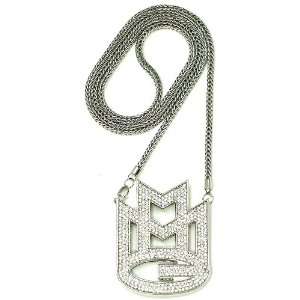 MMG Maybach Music Group Necklace New Iced Out Silver Color Pendant And 