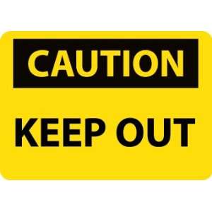 Caution Keep Out, 14X20, Rigid Plastic:  Industrial 