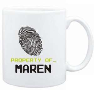  Mug White  Property of _ Maren   Fingerprint  Female 