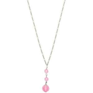  Prettiest Pinks Silver Tone Y Style Necklace Jewelry