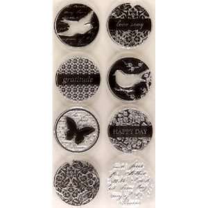  Art Clear Stamp Set Circle Birds By The Package: Arts, Crafts & Sewing