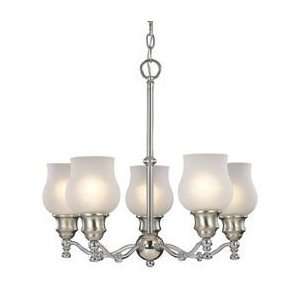  Satin Nickel & Chrome 46 0089 5 Light Chandelier