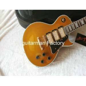  goldtop custom electric guitar 3 pickups whole new arrival 
