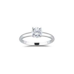  0.53 Ct D Color I1 Clarity Round Diamond Engagement Ring 