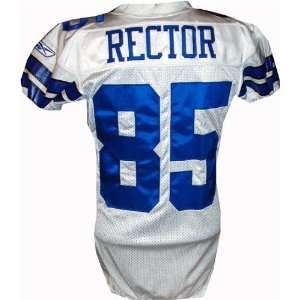 Jamaica Rector #85 Cowboys Game Issued White Jersey () (Tagged 2006 