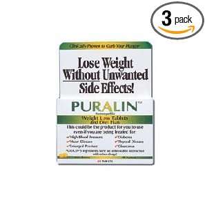  Puralin Weight Loss Tablets And Diet Plan   40 Ea (Pack of 