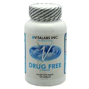  Drug Free Complex 100 capsules Herbs Supplements Vitalabs 