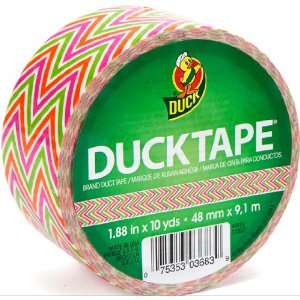  10yd 1.88 Zig Zag Duck Brand Printed Duct Tape    Multi 
