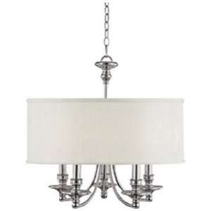  Midtown Collection Polished Nickel 25 Wide Chandelier 