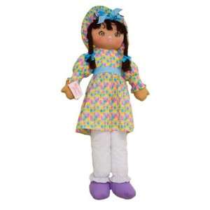  Traditional Rag Doll with Rainbow Check 48 Toys & Games