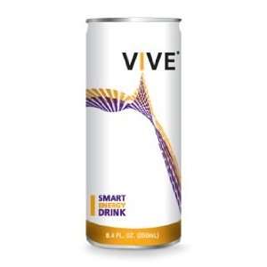 VIVE Smart Energy Drink, Case of 24   8.4 Oz. Cans:  