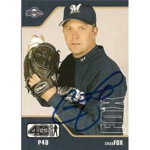   Chad Fox Signed Milwaukee Brewers 2002 UD 40 Man Card 