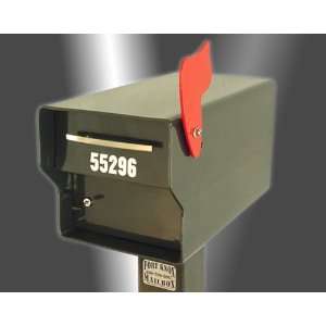   Fortress Locking Mailbox With Matching Post   Black: Home Improvement