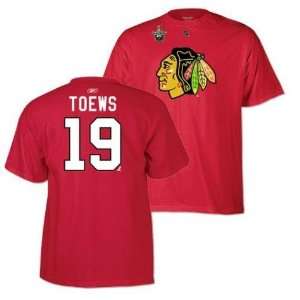   Blackhawks #19 Jonathan Toews Stanley Cup Finals Name & Number Tshirt
