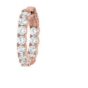   Hoop Earrings .15pt Cubic Zirconia14kt Rose Gold Overlay 23mm Jewelry