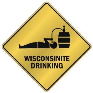   DRINKING  CROSSING SIGN STATE WISCONSIN: Home Improvement