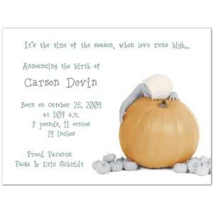 The Great Pumpkin Birth Announcements   Set of 20 Baby
