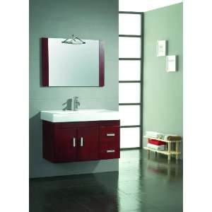 LBATH Cherry Wood cabinet wall mounted bathroom basin sink bath cherry 