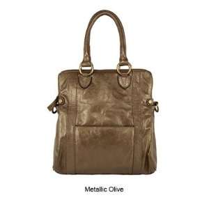   Memphis Sydney North / South Shoulder Bag Color: Metallic Olive: Baby