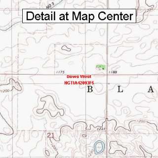  USGS Topographic Quadrangle Map   Dows West, Iowa (Folded 