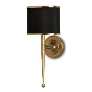  Primo Mid Century Modern Brass Black Wall Sconce: Home 