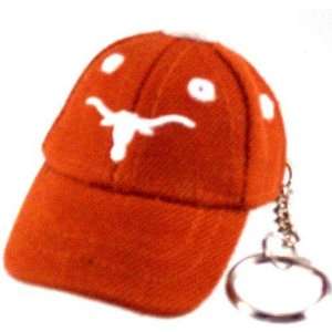Texas Longhorns Burnt Orange Baseball Cap Key Chain:  