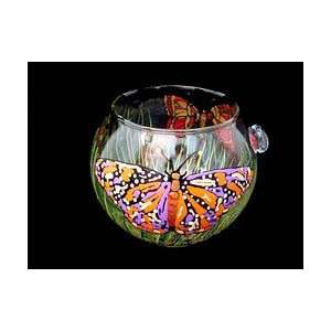  Butterfly Meadow Design   Hand Painted   19 oz. Bubble 