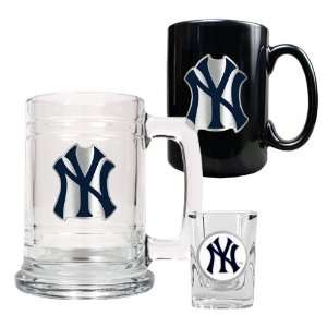  New York Yankees MLB 15oz Tankard, 15oz Ceramic Mug & 2oz 