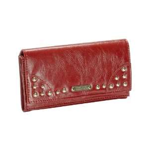  Women Kenneth Cole Red Studded Flap Wallet: Everything 