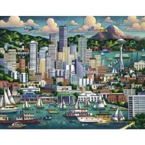 Dowdle Puzzles Seattle 1000 Piece Jigsaw Puzzle: Toys 