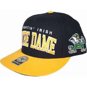  Notre Dame Blockhead Snapback Hat: Sports & Outdoors