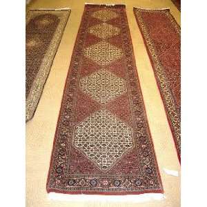  2x13 Hand Knotted Bijar/Bidjar Persian Rug   29x132 