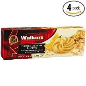 Walkers Shortbread Orange Viennese Cookies, 5.3 Ounce (Pack of 4 