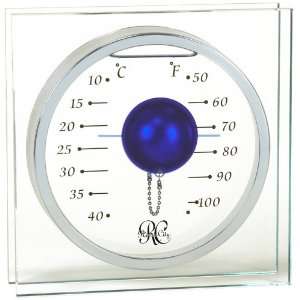  Glass Desktop, Silver Circle, Blue Float Clock: Kitchen 