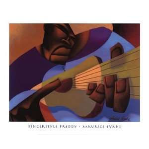  Fingerstyle Freddy Finest LAMINATED Print Maurice Evans 