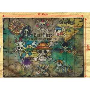  One Piece   The Adventure Goes On World Map Flag: Toys 