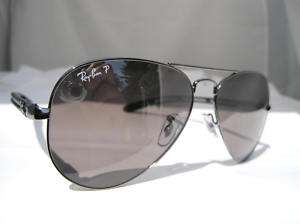 RayBan Silver Black RB 8307 004/N8 Sunglasses Carbon  