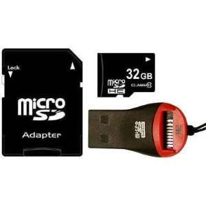   Card 32 GB High Speed Micro SDHC with SD adapter & USB Card Reader