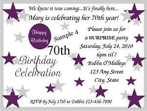 70th Birthday Party Invitations  