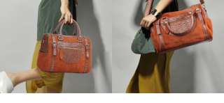 Women Genuine Leather Messenger Handbag Shoulder Tote Shoppers Satchel 