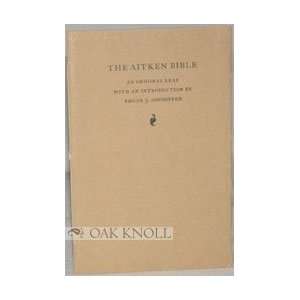  AITKEN BIBLE, AN ORIGINAL LEAF WITH AN INTRODUCTION BY 