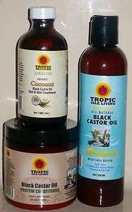 Jamaican Castor Oil Combo Set   3 pcs set  