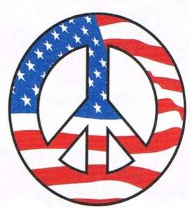 PEACE SYMBOL USA AMERICA Anti War Pacifist Cool T Shirt  
