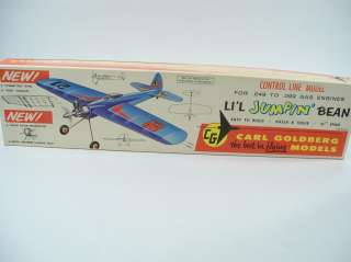 Carl Goldberg Lil Jumpin Bean Control Line Balsa Model Airplane Kit G8 
