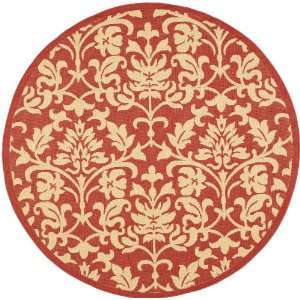  Safavieh Courtyard Collection CY3416 3707 Red and Natural 