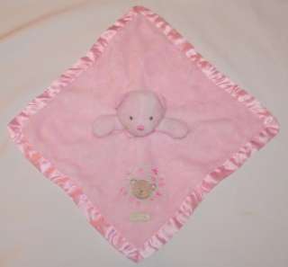 SMALL WONDERS Pink Soft Satin Teddy Bear Lovey Security Blanket Little 