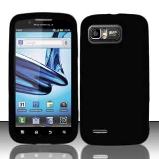 for AT&T Motorola Atrix 2 MB865   Black Rubberized Hard Case Phone 